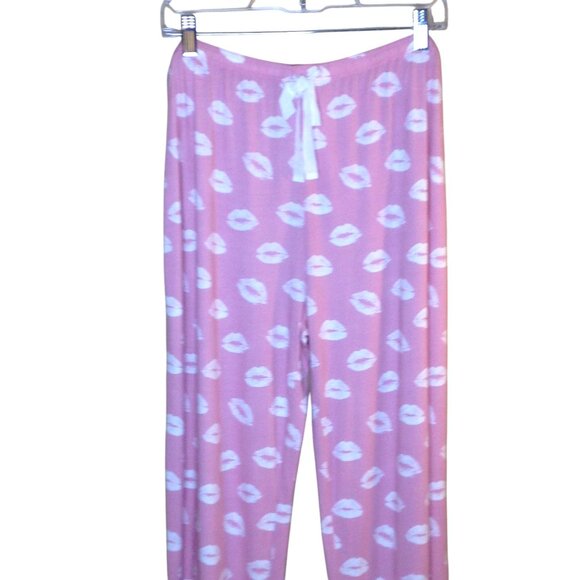 Aqua Lounge Kiss Lips Sleep Set Pajamas Loungewear XL NWT - Picture 8 of 10